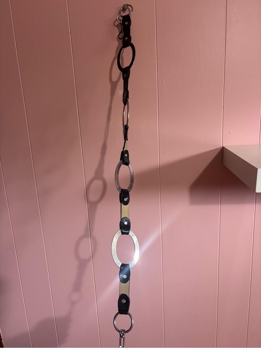 Black Leather+Metal Belt